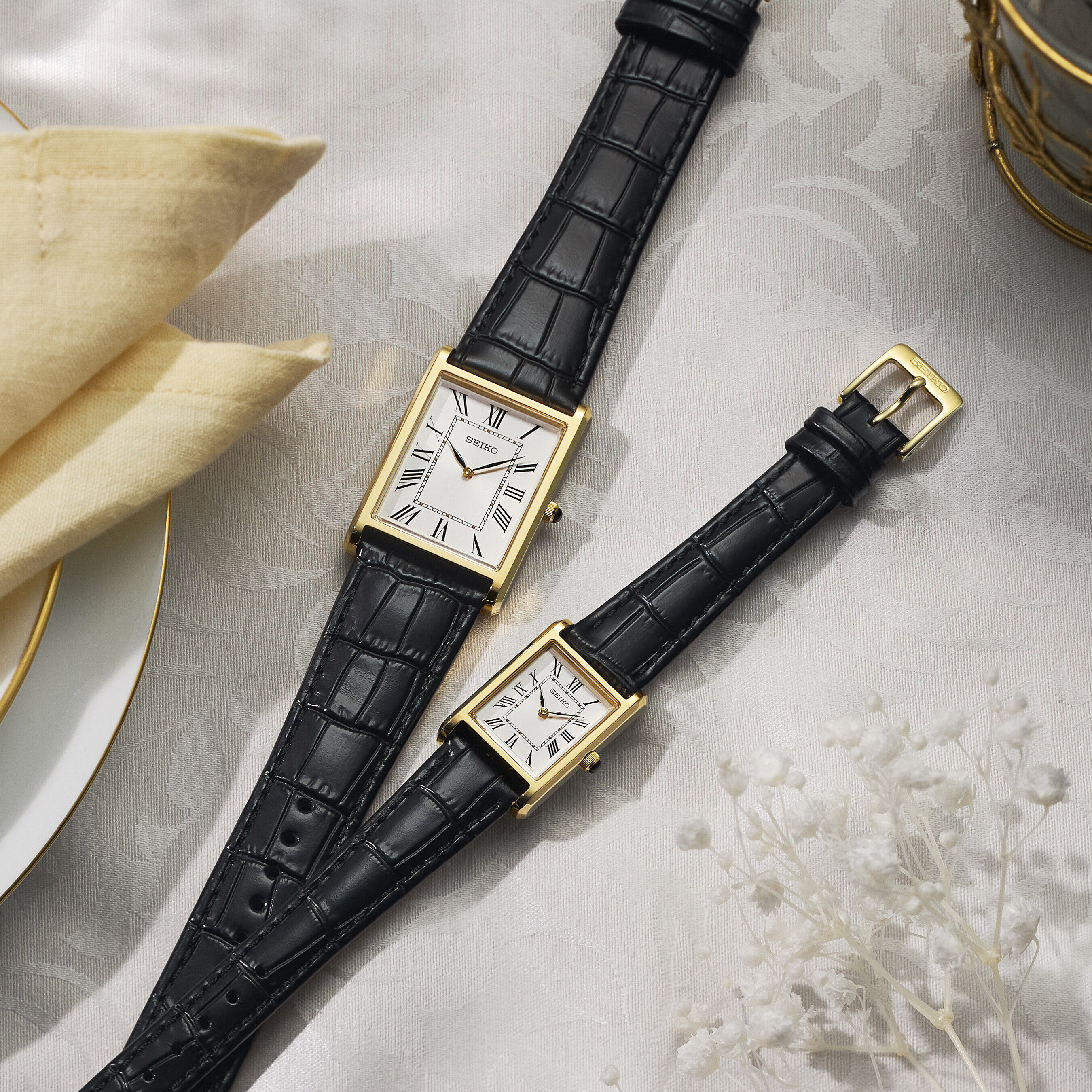 Seiko Klassik Quarz Gold Damenuhr SWR108P1