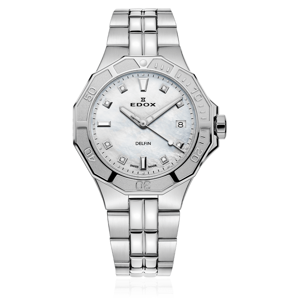 53020-3M-NADN Edox Delfin Diver Date Lady Women's Watch 53020 3M NADN