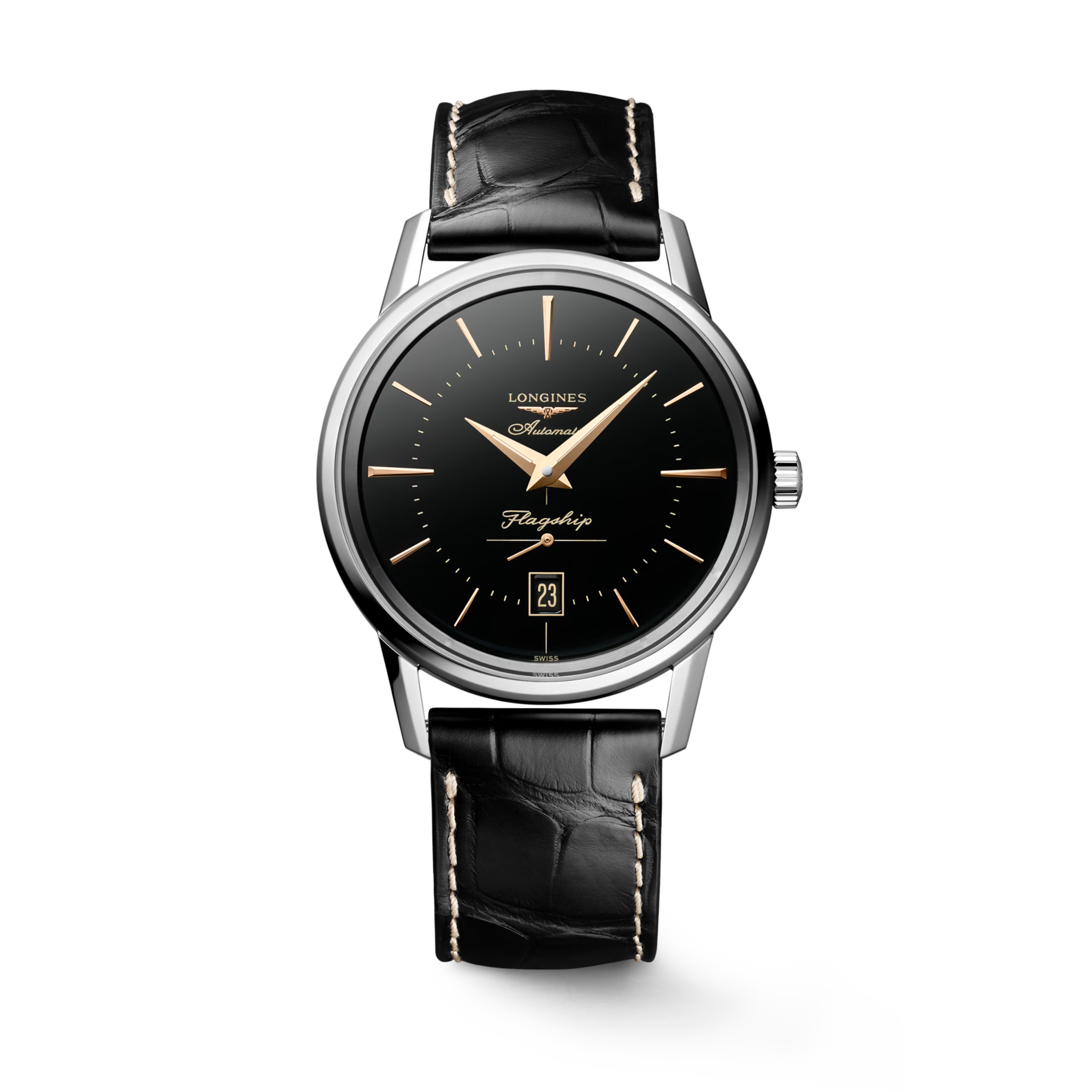 Longines Flagship Heritage schwarz Herrenuhr L4.795.4.58.0