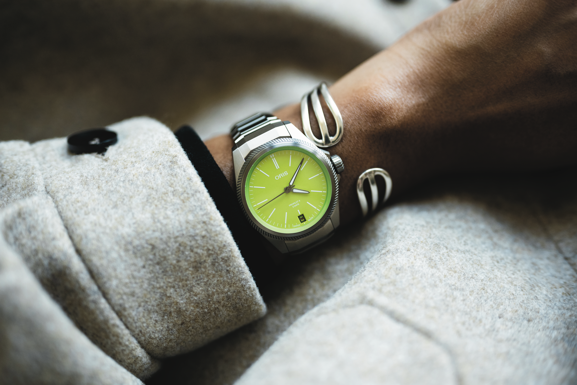 Oris Propilot X Kermit Edition unisex watch , 01 400 7778 7157 Oris Propilot X Kermit Edition unisex watch , 01 400 7778 7157