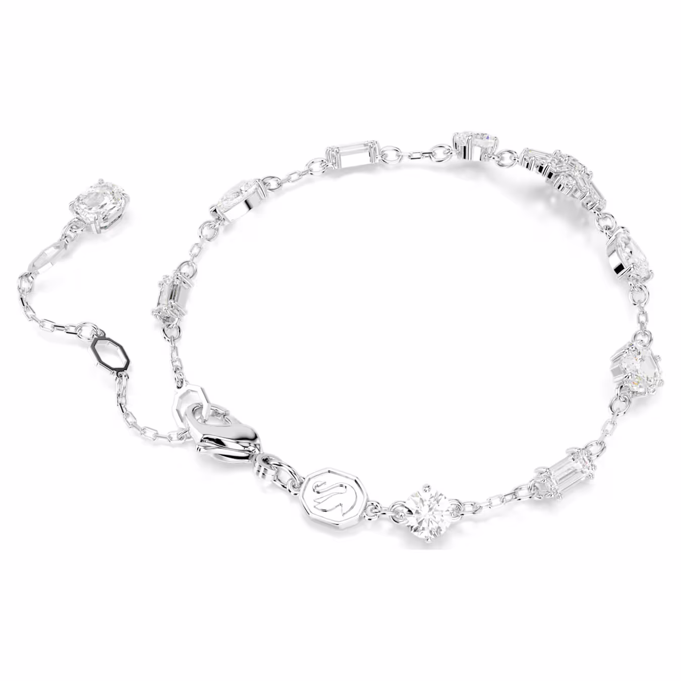 Swarovski  Idyllia Armband Verschiedene Schliffe, Schneeflocke, Weiß, Rhodiniert