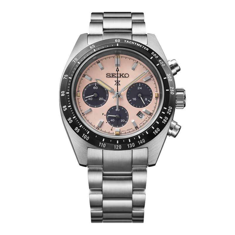 Seiko Prospex Speedtimer Solar Chronograph, Rosa Herrenuhr SSC963P1