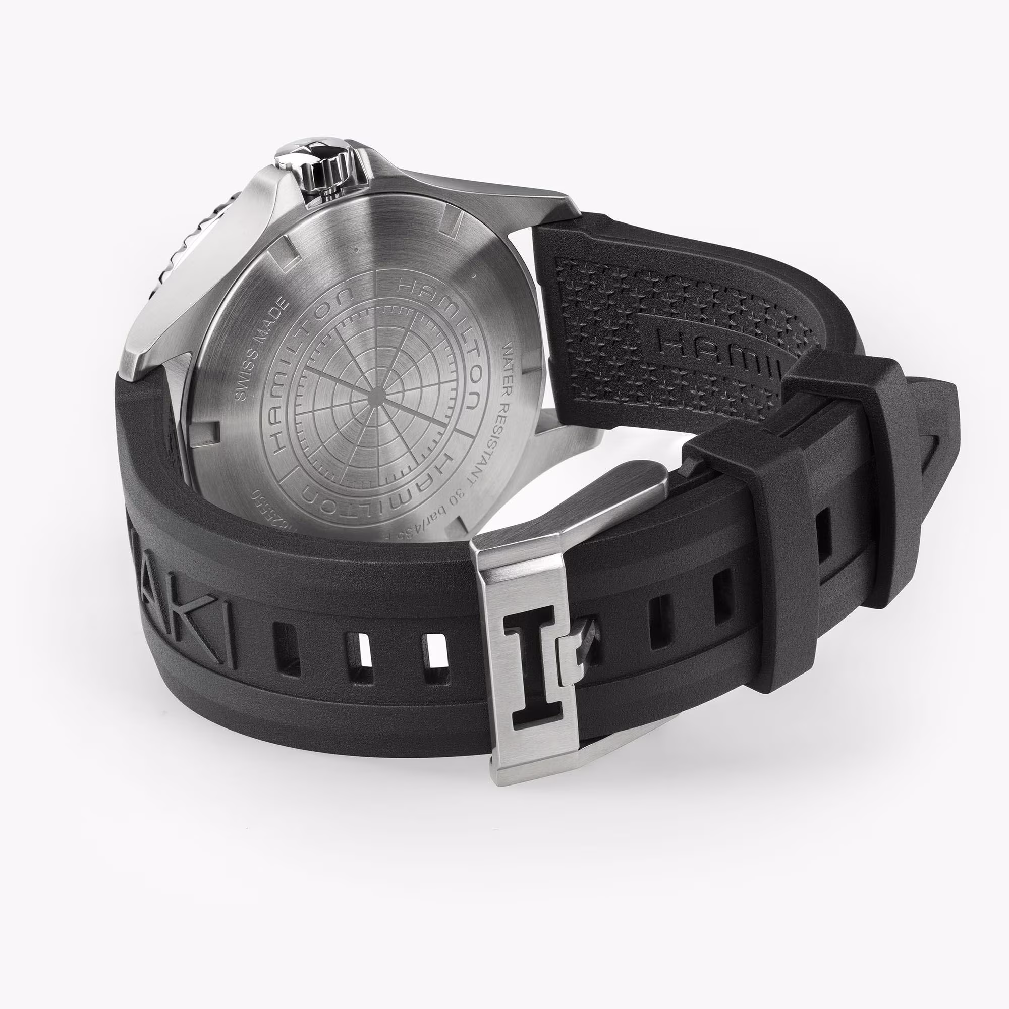 Hamilton Khaki Navy Scuba Auto GMT Black Rubber Strap 43mm Men's Watch H82555330