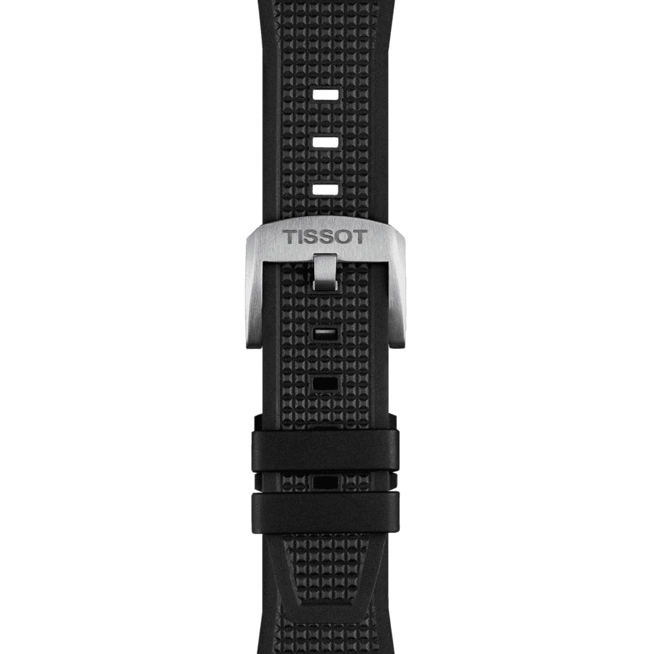 T852-048-462_1 Tissot replacement strap black rubber 12 mm for PRX models with 40 mm diameter
