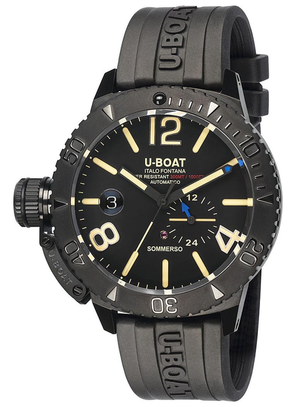 9015_front_1 U-Boat Automatic Sommerso steel men's watch 9015