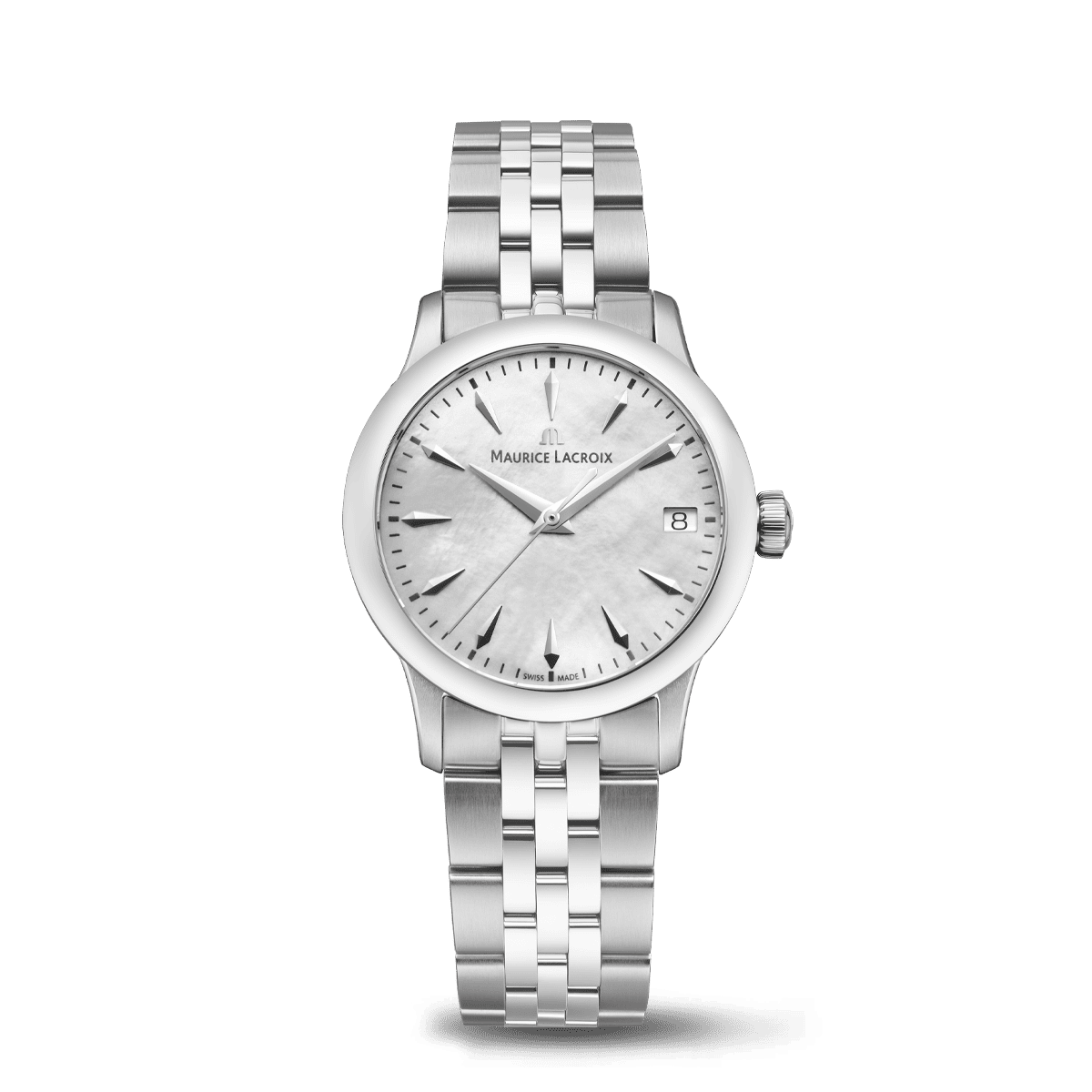 Maurice Lacroix 1975 Quartz 33mm, Quarzwerk, Edelstahlband Damenuhr 751006-SS002-160-1