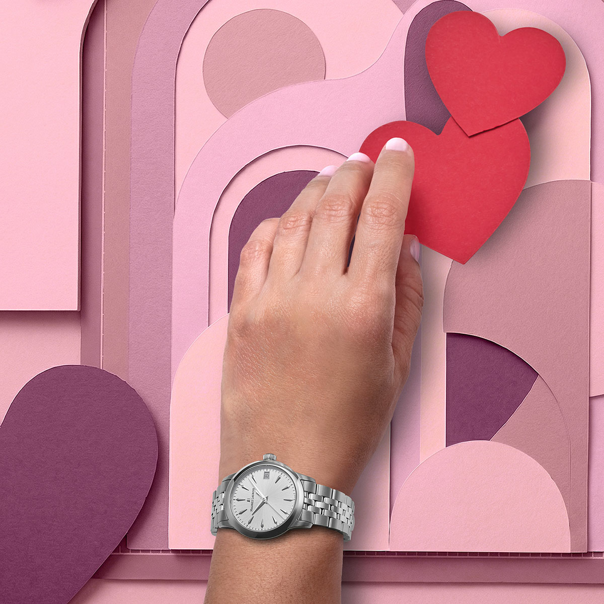 Maurice Lacroix 1975 Quartz 33mm, Quarzwerk, Edelstahlband Damenuhr 751006-SS002-160-1