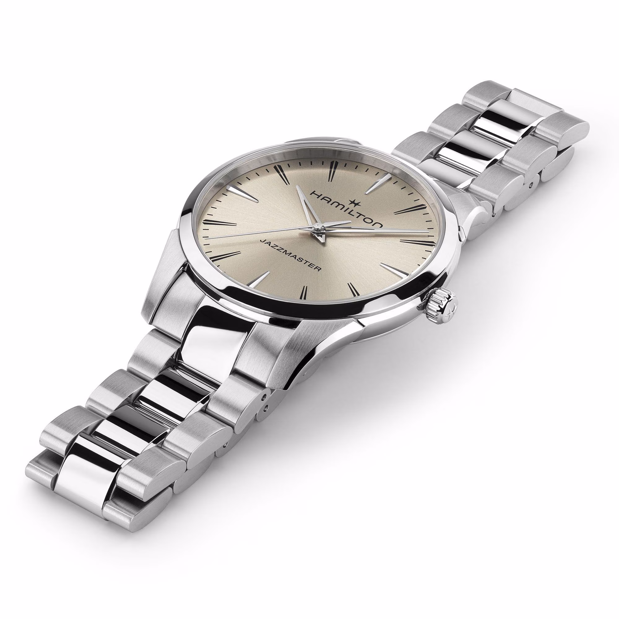 Hamilton Jazzmaster Quartz 40 mm, Edelstahl, Analog Herrenuhr H32461121