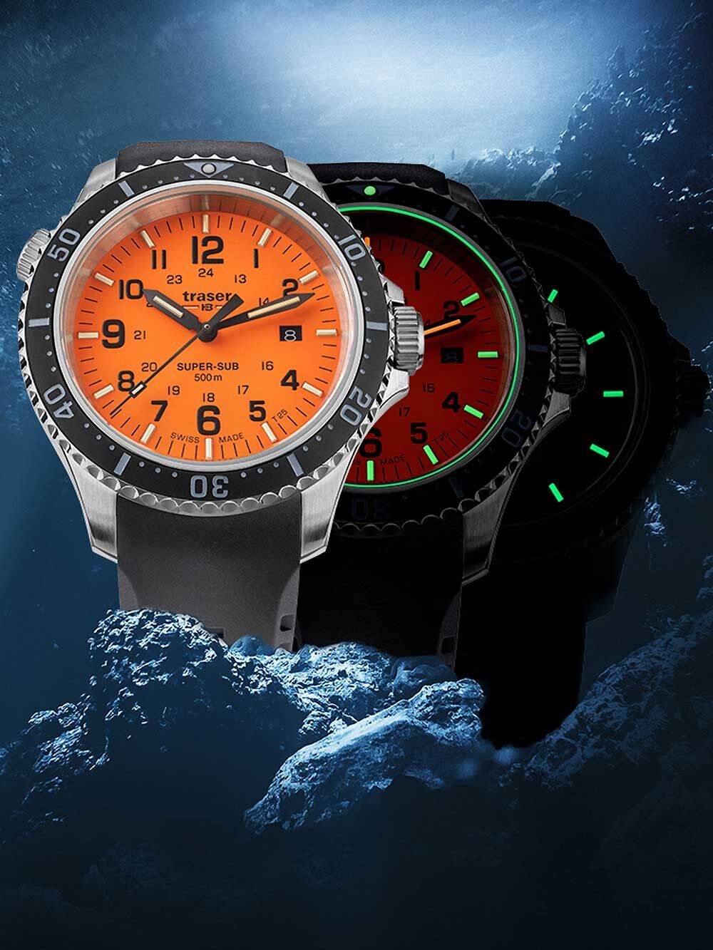 Traser H3 P67 Diver Orange Herrenuhr 109380