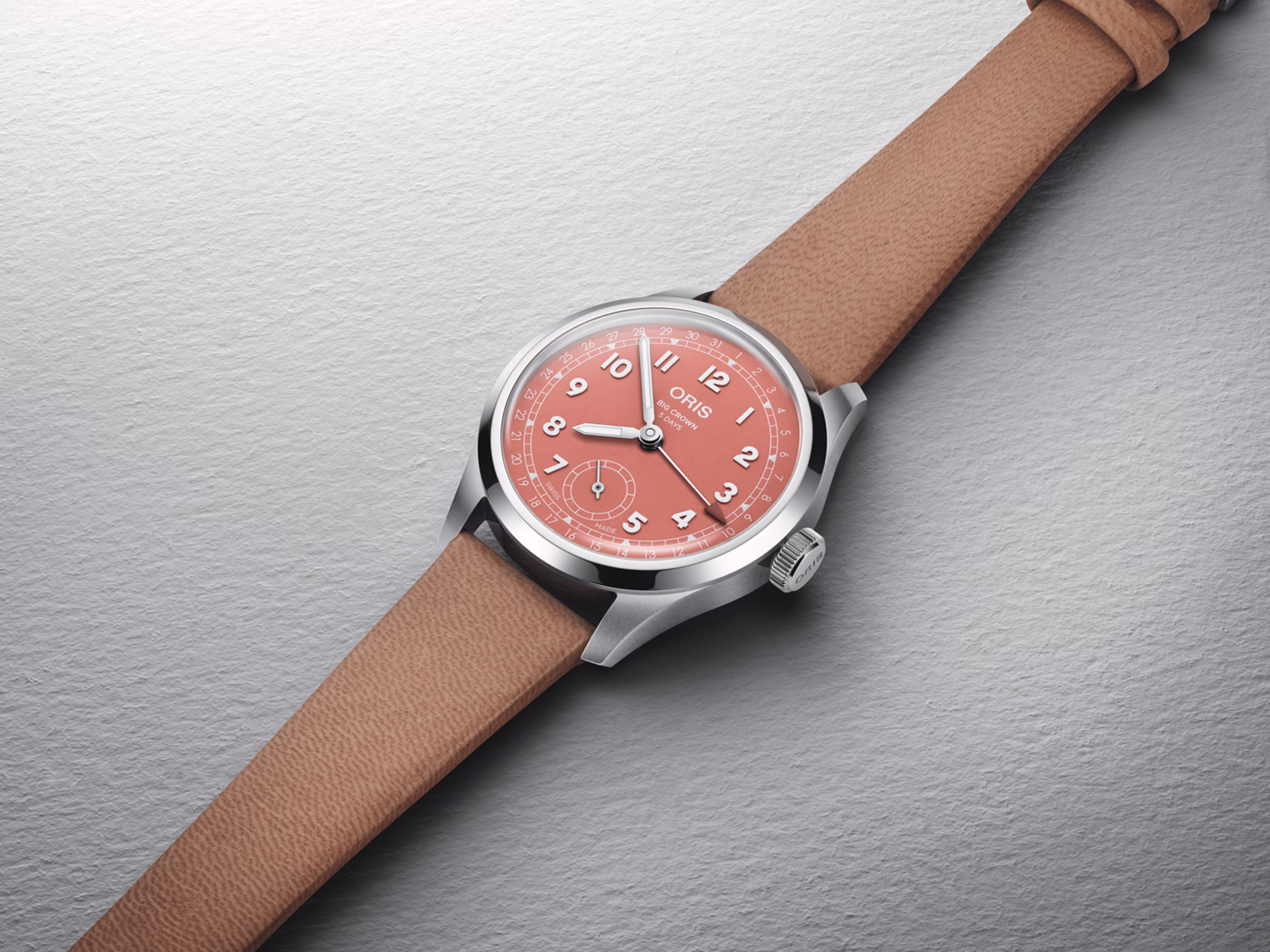Oris Big Crown Pointer Date Caliber 403, 40mm, deerskin strap, red men's watch 01 403 7799 4068-07 6 ​​20 11FC