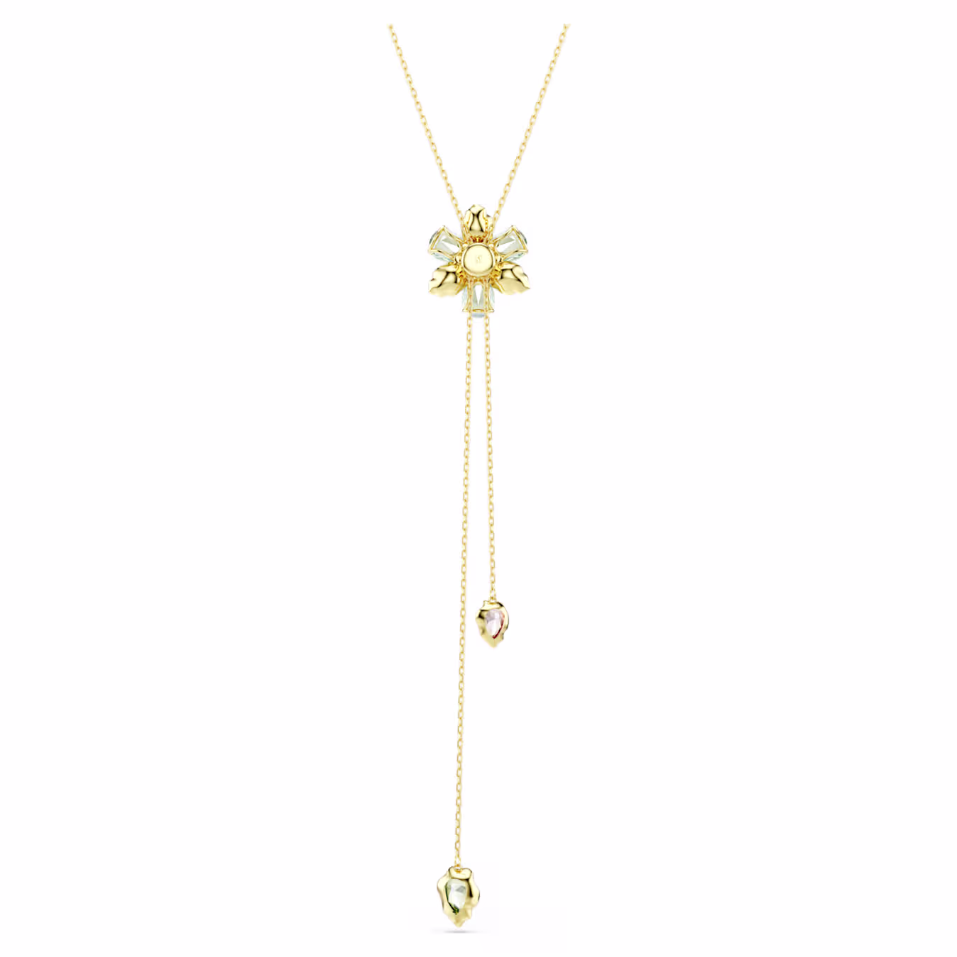 Swarovski  Idyllia Y-Anhänger Verschiedene Schliffe, Blume, Mehrfarbig, 18k vergoldet
