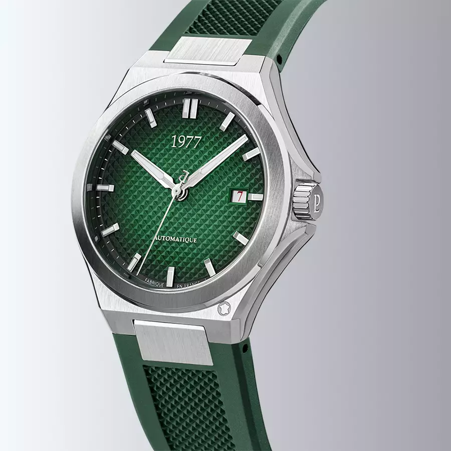 1977 ARSENE Automatique, 41 MM, Cadran Vert, Bracelet Caoutchouc FKM Vert Men's Watch 1977P02177