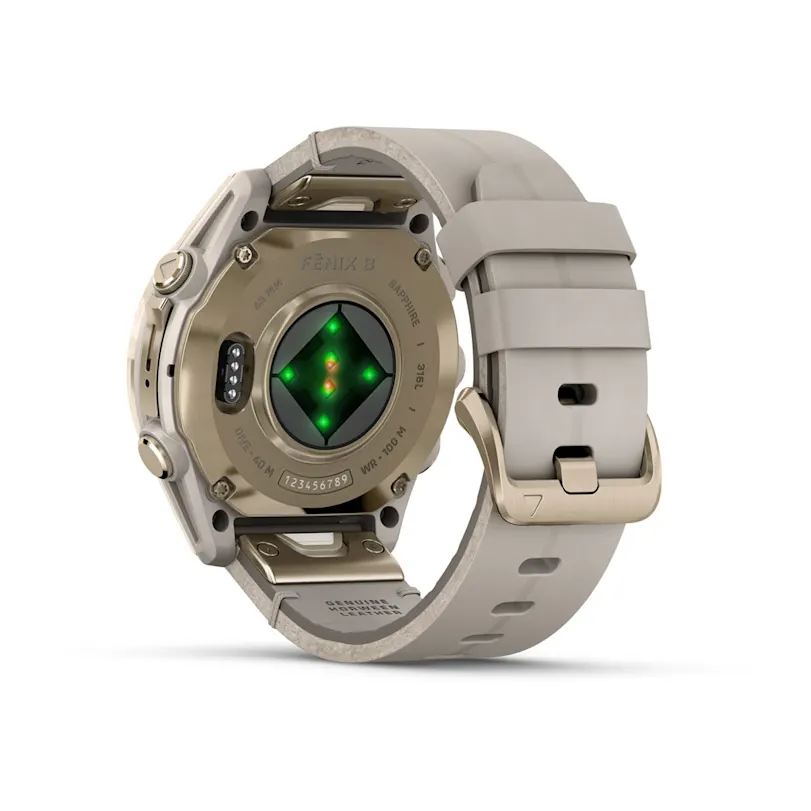 pd-09-xl-1 Garmin fēnix® 8 - 43 mm AMOLED Sapphire Fog Gray/Soft Gold 010-02903-40