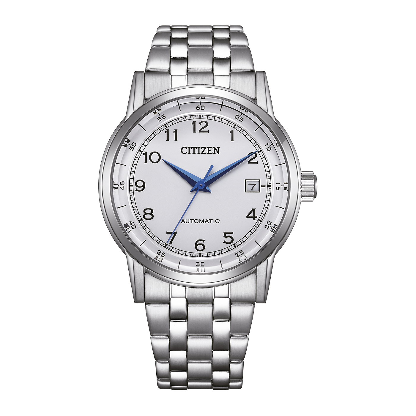 Citizen Automatik Dress Watch Edelstahl weiß, 40mm Herrenuhr NJ0210-56A