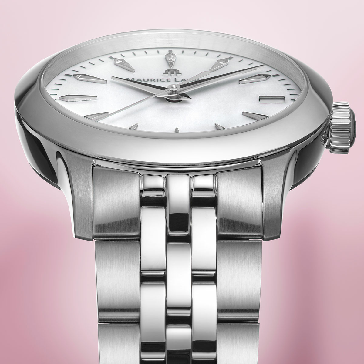 Maurice Lacroix 1975 Quartz 33mm, Quarzwerk, Edelstahlband Damenuhr 751006-SS002-160-1