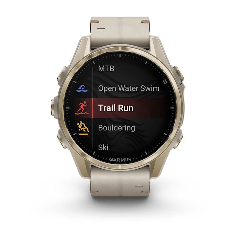 Garmin fēnix® 8 - 43 mm AMOLED Sapphire Fog Gray/Soft Gold 010-02903-40