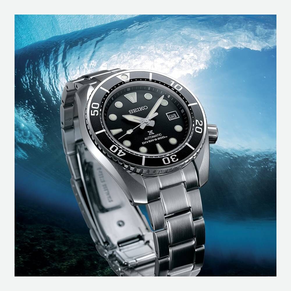 Uhr-Herren-Prospex-Stahl-Automatik-Sumo-Schwarz Seiko Prospex Automatic Scuba Sumo Men's Watch SPB101J1