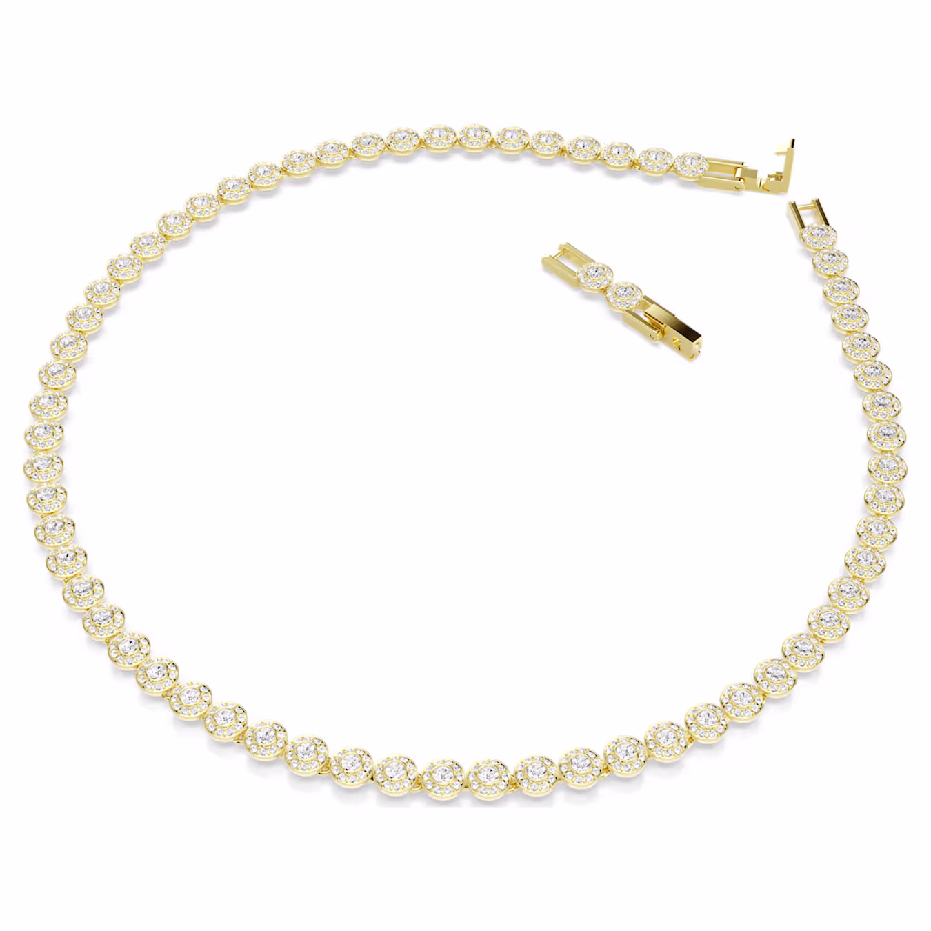 Swarovski Una Angelic Set, necklace and bracelet, gold alloy layer