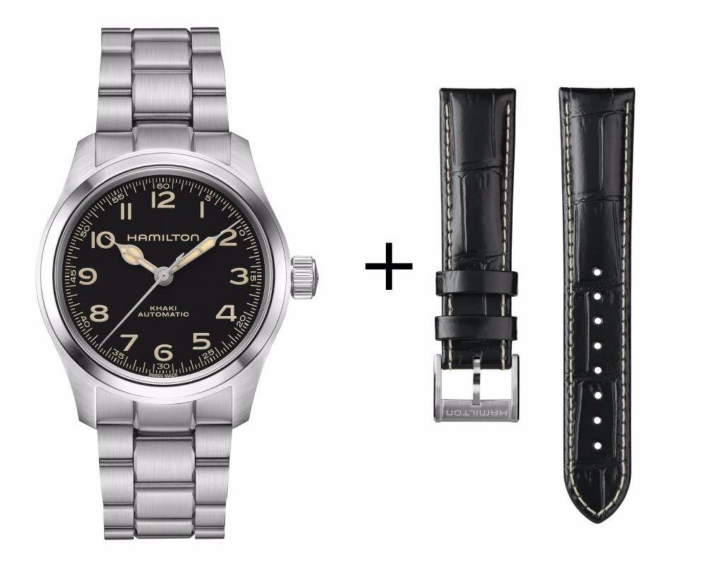 Hamilton Khaki Field Murph Automatik H70405130 Set mit schwarzem Lederband Hamilton Khaki Field Murph Automatik H70405130 Set mit schwarzem Lederband