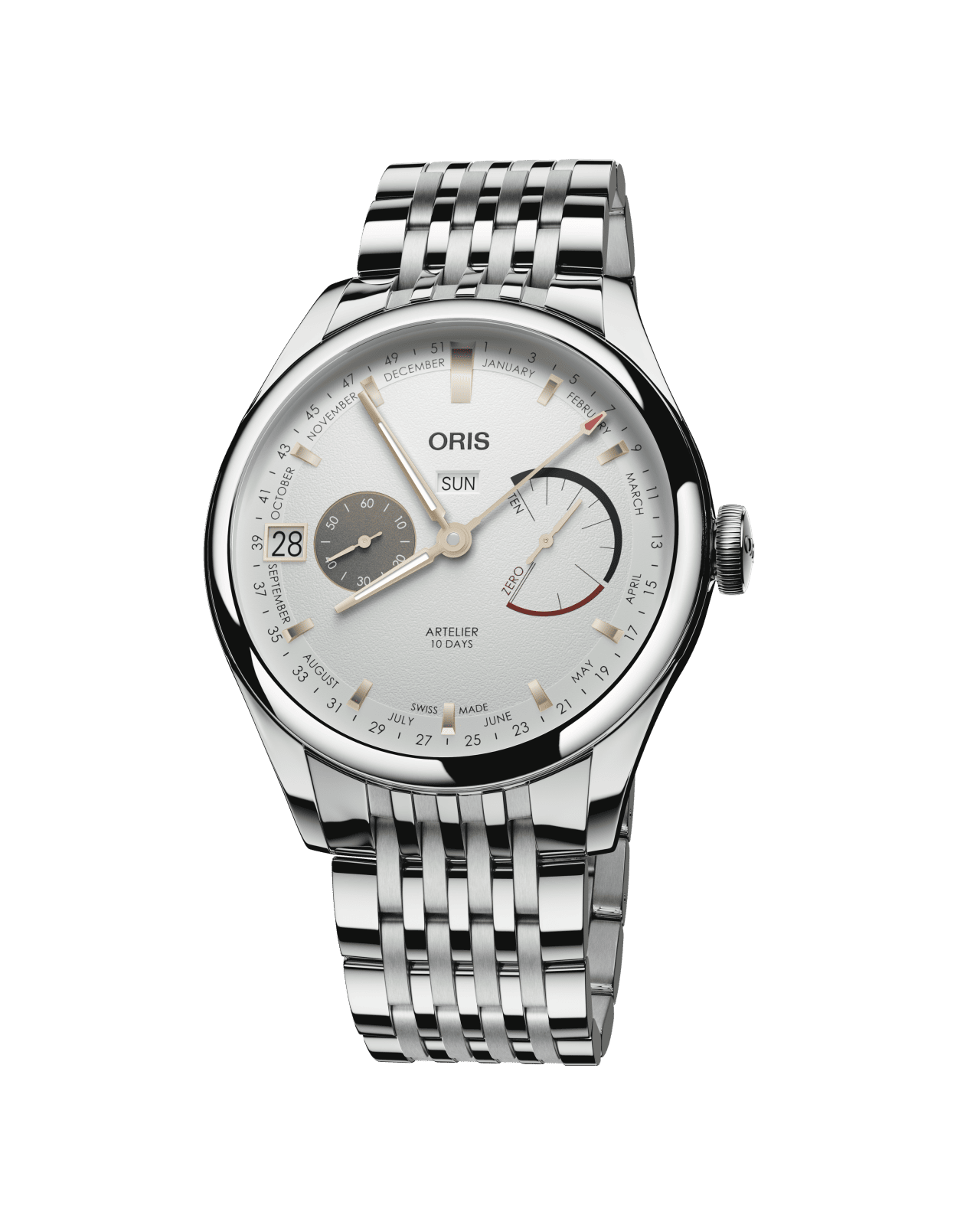 Oris Artelier Calibre 113, 43mm, stainless steel, 10-day power reserve, white men's watch 01 113 7806 4051-07 8 23 79PS