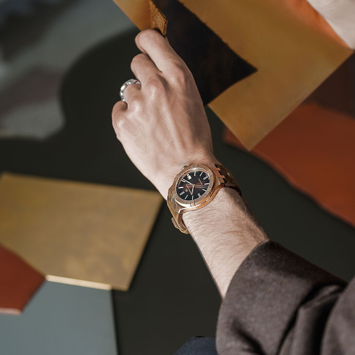 AI6008-BRZ01-730-3_lifestyle_3 Maurice Lacroix Aikon Automatic Men's Watch Limited Edition AI6008-BRZ01-730-3