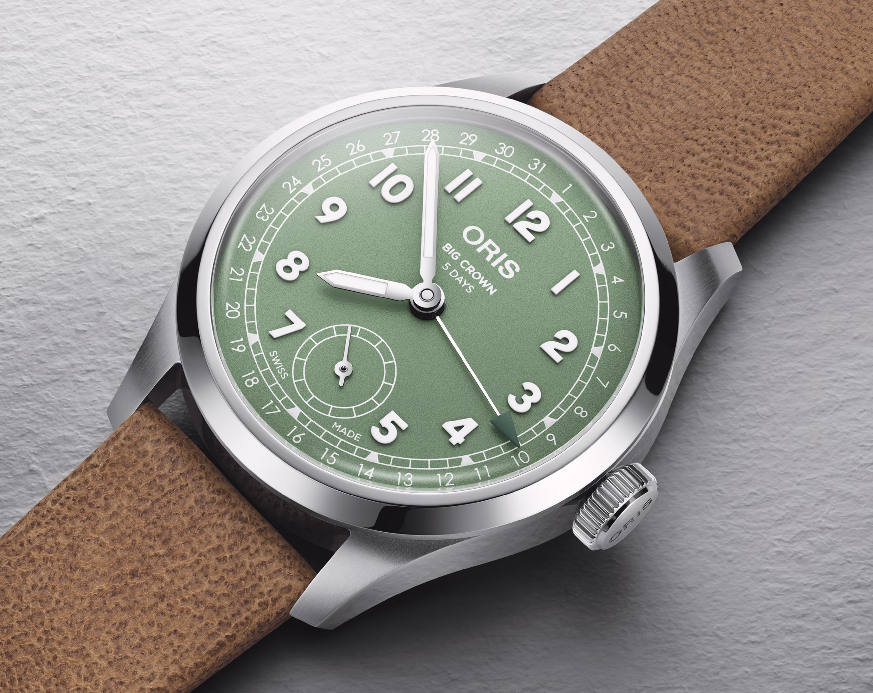 Oris Big Crown Pointer Date Calibre 403 40mm Grün Herrenuhr 01 403 7799 4067-07 6 20 09FC